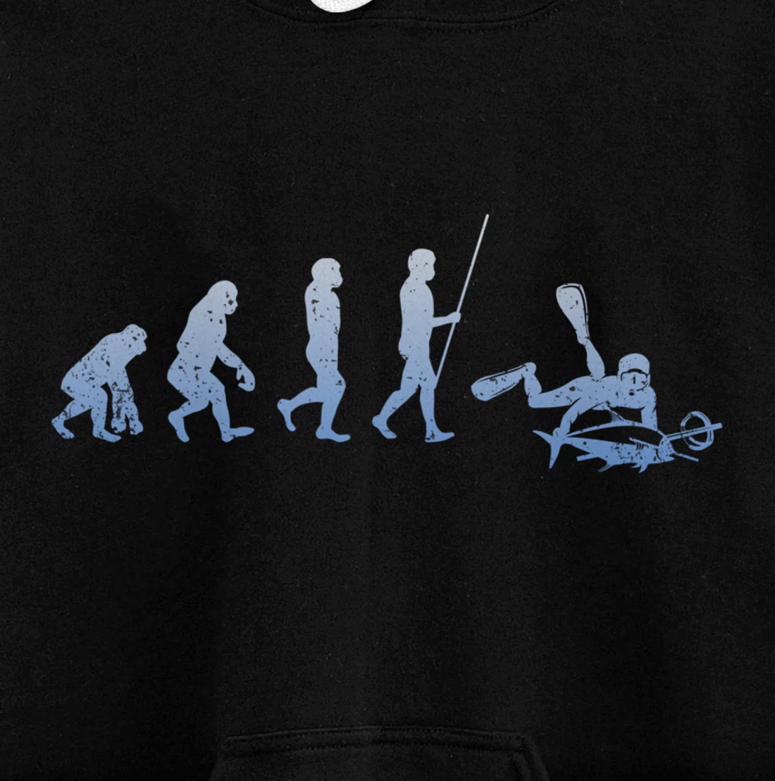 Evolution Fisherman Scuba Diving Fishing Spearfishing Pullover Hoodie