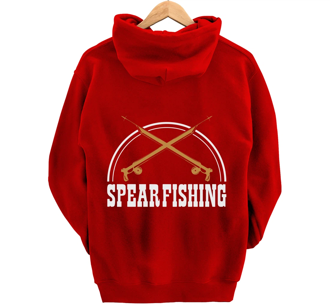 Speargun Snorkeling Water Diving Fisherman Spearfishing Pullover Hoodie
