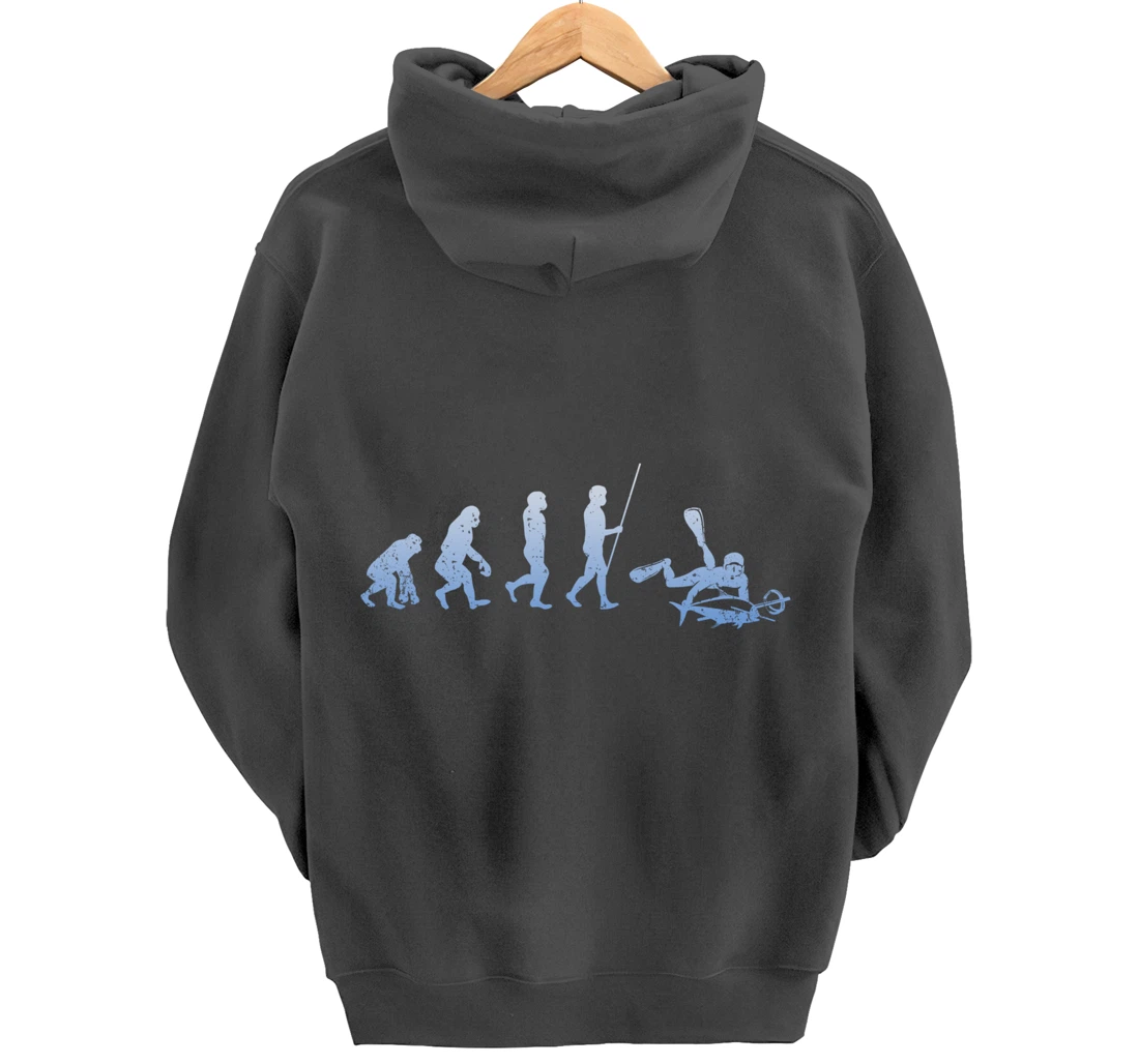Evolution Fisherman Scuba Diving Fishing Spearfishing Pullover Hoodie