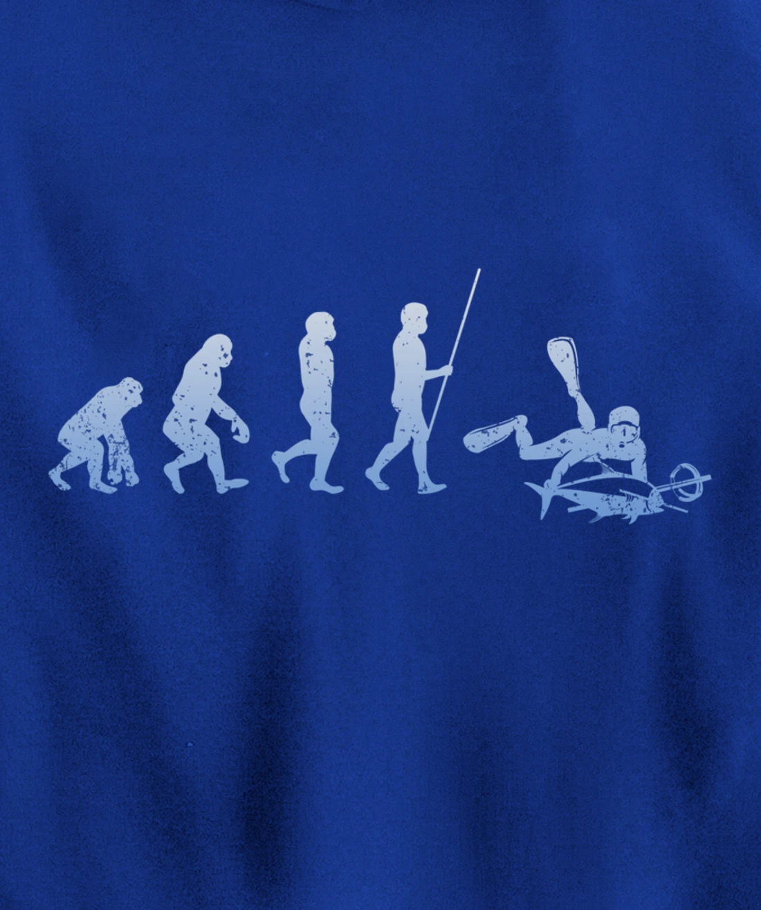 Evolution Fisherman Scuba Diving Fishing Spearfishing Pullover Hoodie