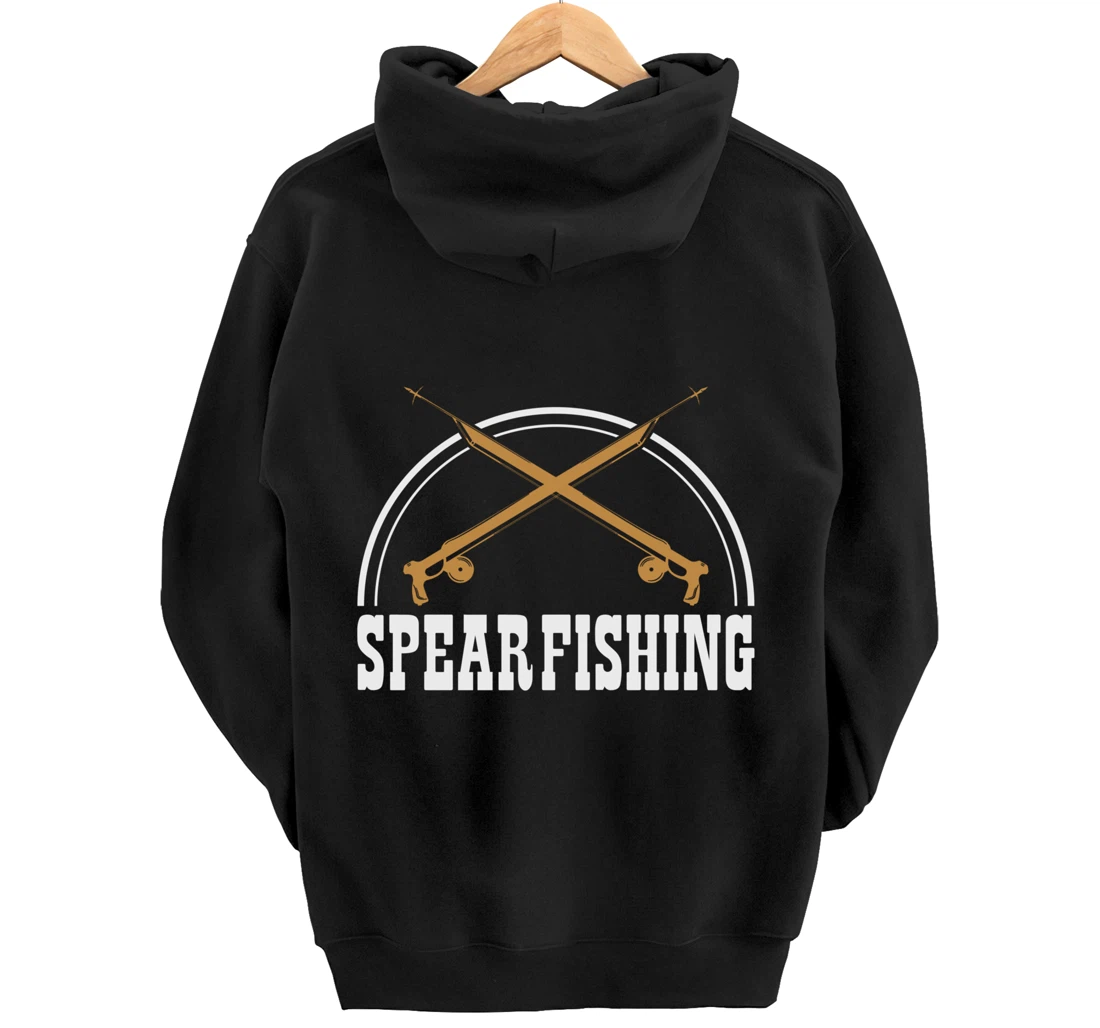 Speargun Snorkeling Water Diving Fisherman Spearfishing Pullover Hoodie