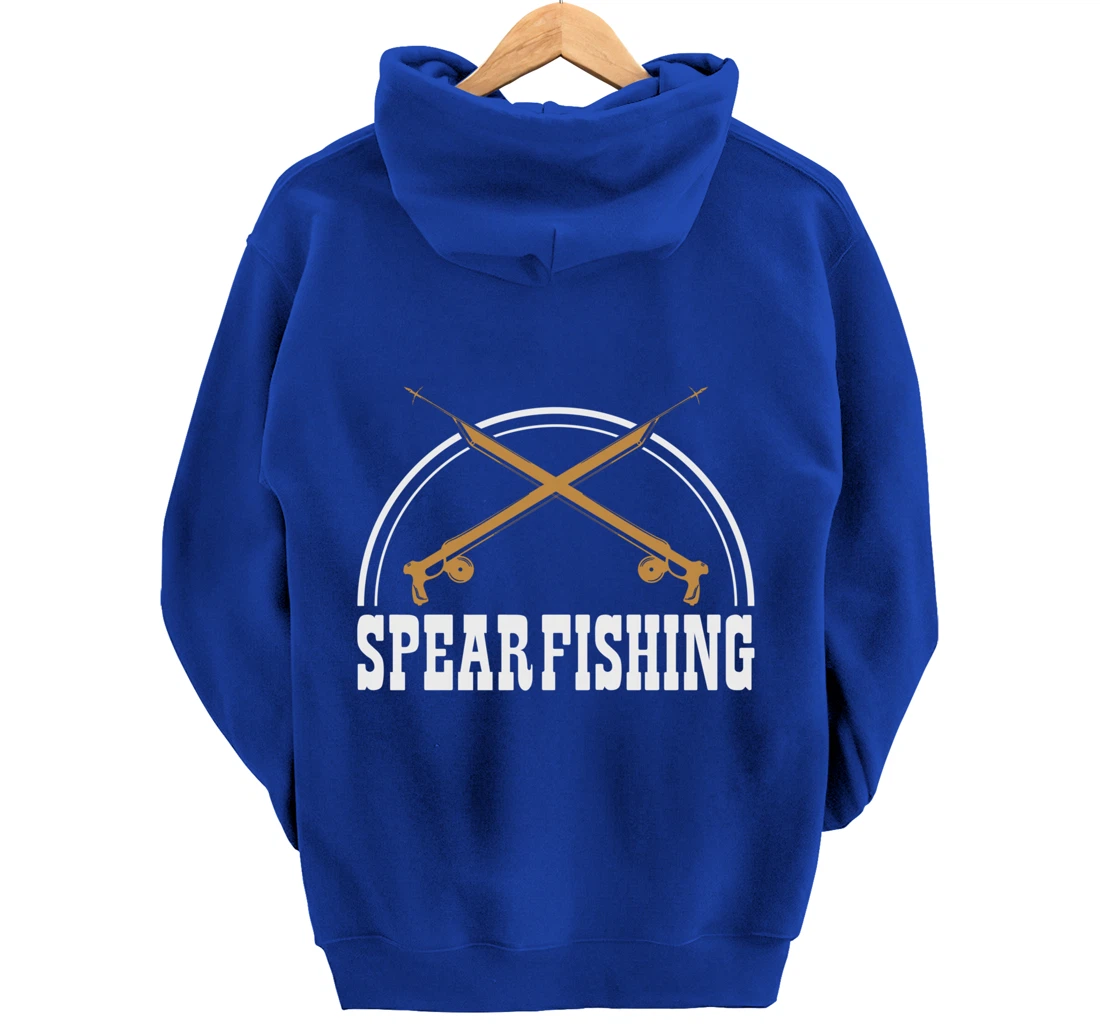 Speargun Snorkeling Water Diving Fisherman Spearfishing Pullover Hoodie