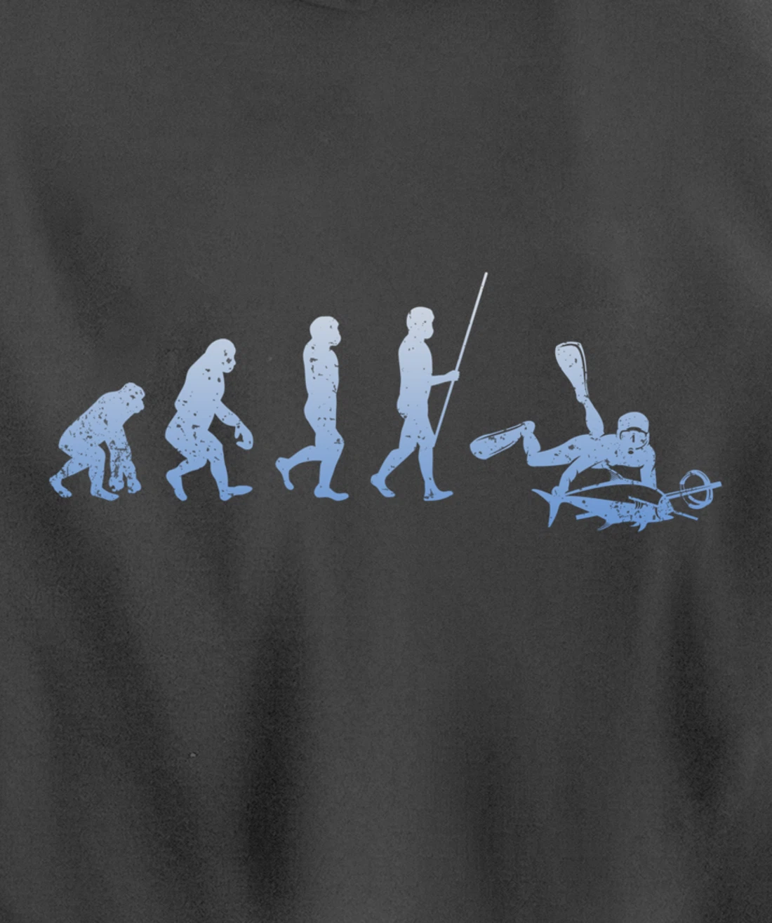 Evolution Fisherman Scuba Diving Fishing Spearfishing Pullover Hoodie