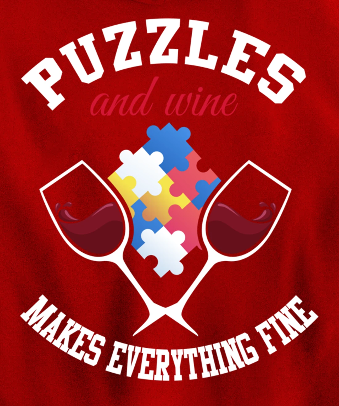 Jigsaw Puzzle Shirt Wine Lover Puzzleologist Puzzle Lover Pullover Hoodie