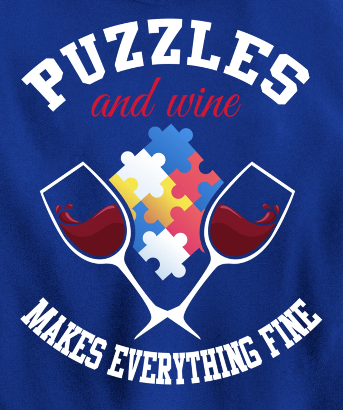 Jigsaw Puzzle Shirt Wine Lover Puzzleologist Puzzle Lover Pullover Hoodie