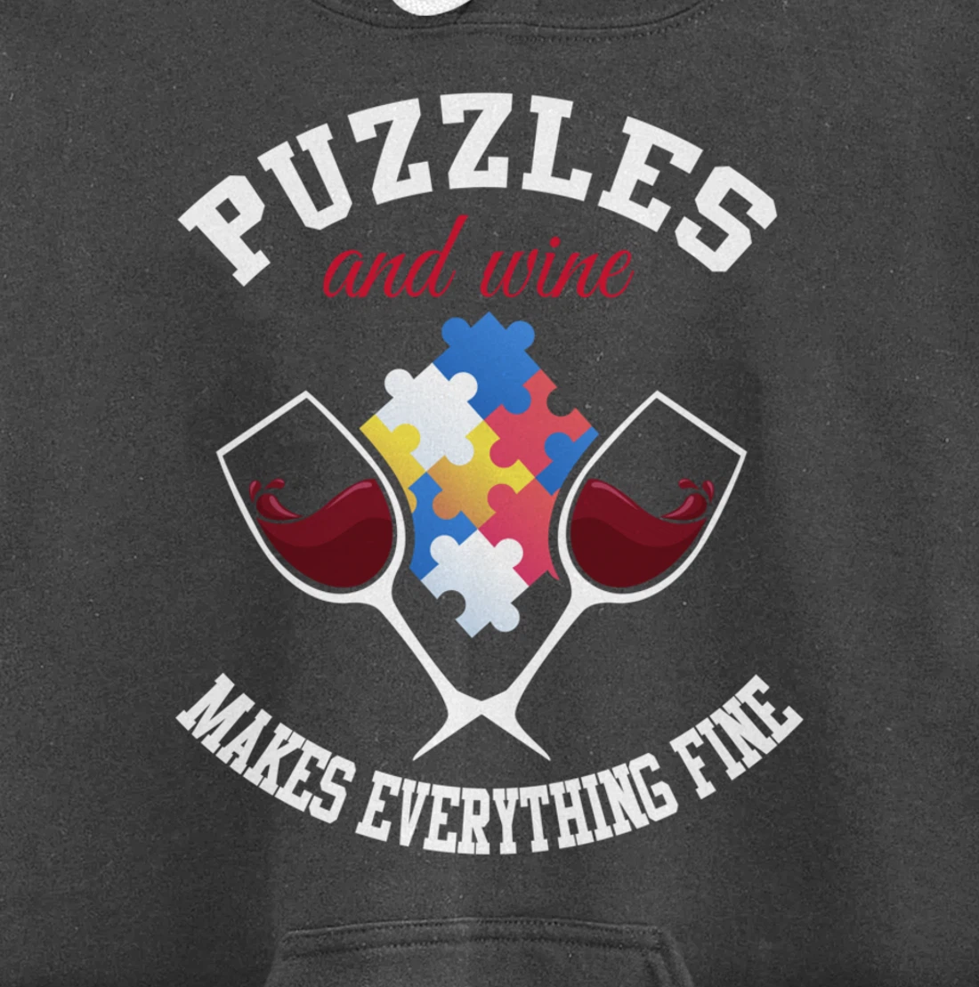 Jigsaw Puzzle Shirt Wine Lover Puzzleologist Puzzle Lover Pullover Hoodie