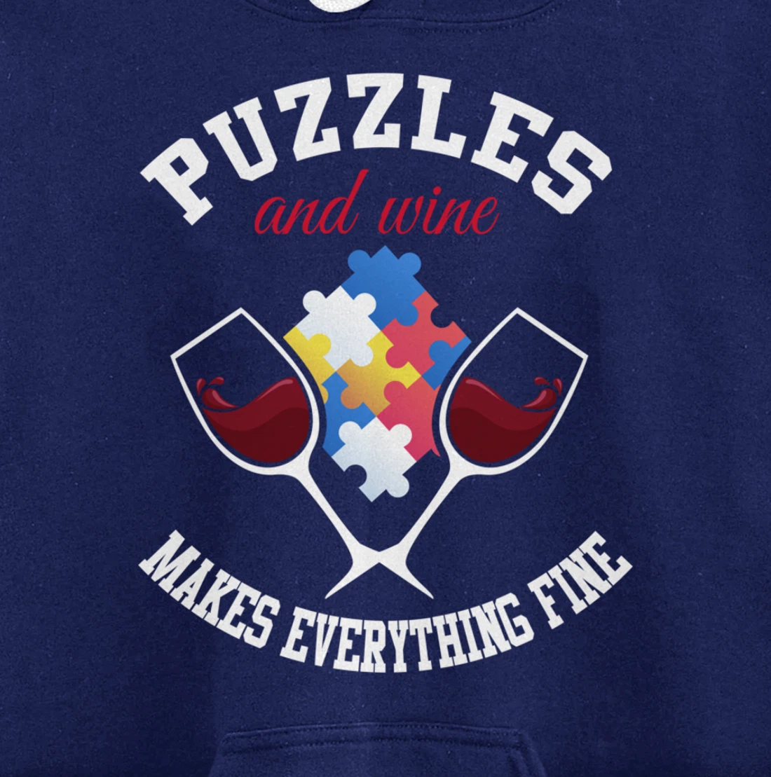 Jigsaw Puzzle Shirt Wine Lover Puzzleologist Puzzle Lover Pullover Hoodie