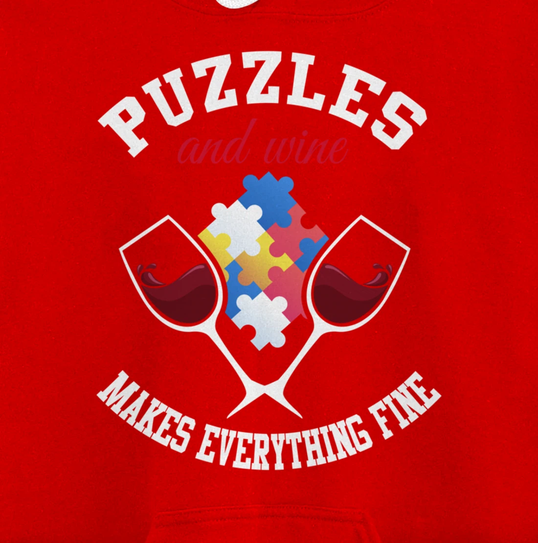 Jigsaw Puzzle Shirt Wine Lover Puzzleologist Puzzle Lover Pullover Hoodie