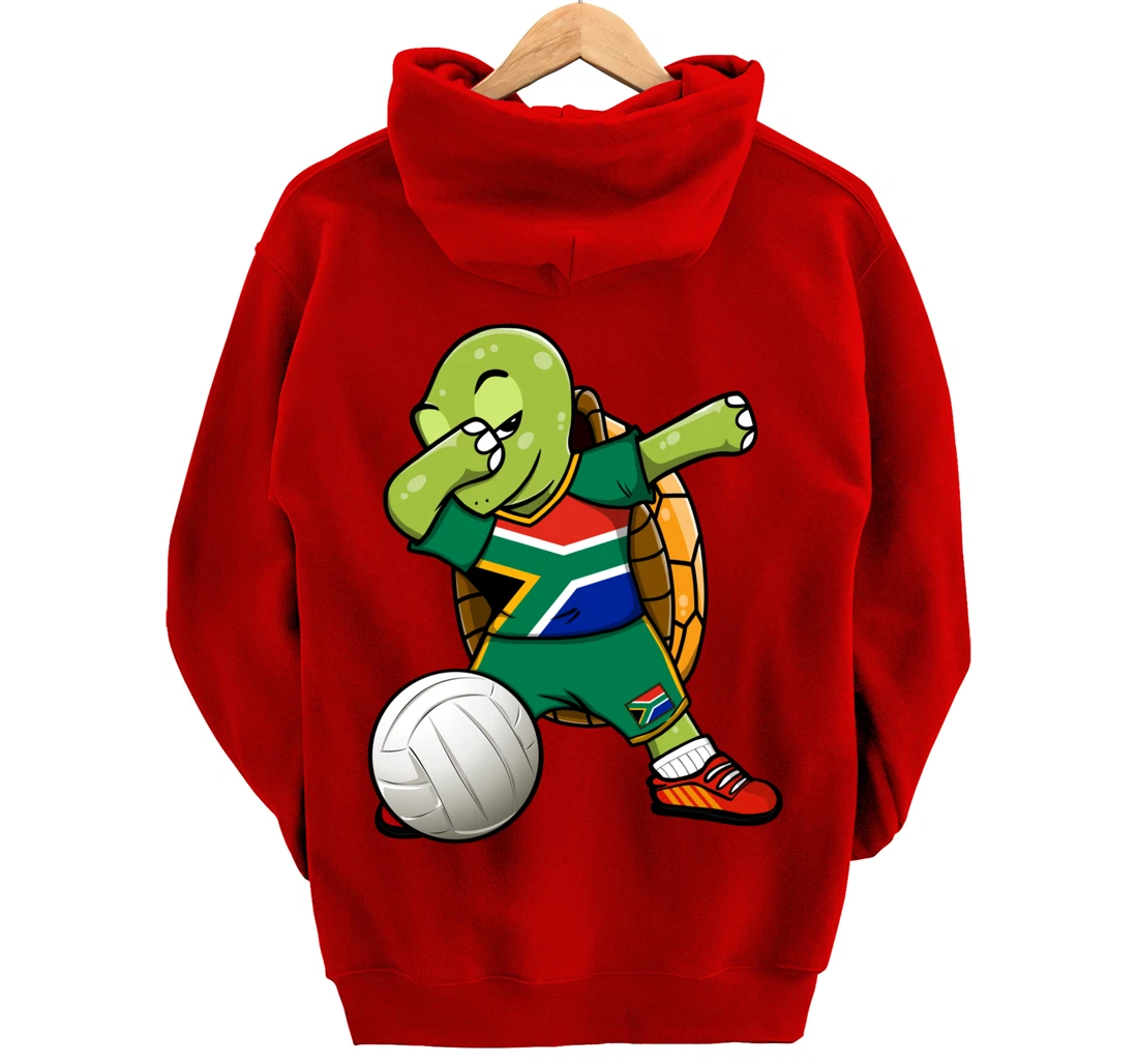 Dabbing Turtle South Africa Volleyball Fan Jersey Sport Flag Pullover Hoodie