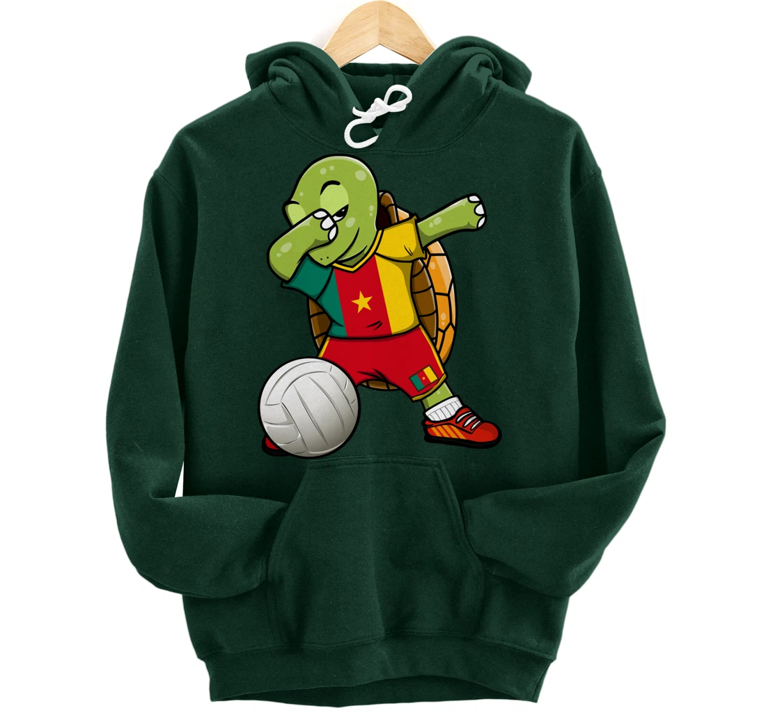 Dabbing Turtle Cameroon Volleyball Fans Jersey Sport Flag Pullover Hoodie