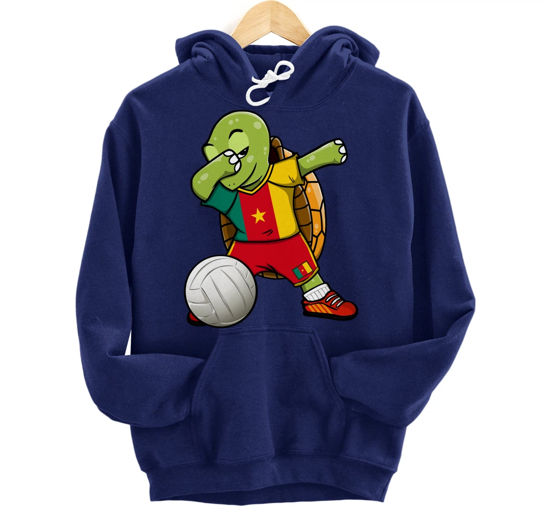 Dabbing Turtle Cameroon Volleyball Fans Jersey Sport Flag Pullover Hoodie