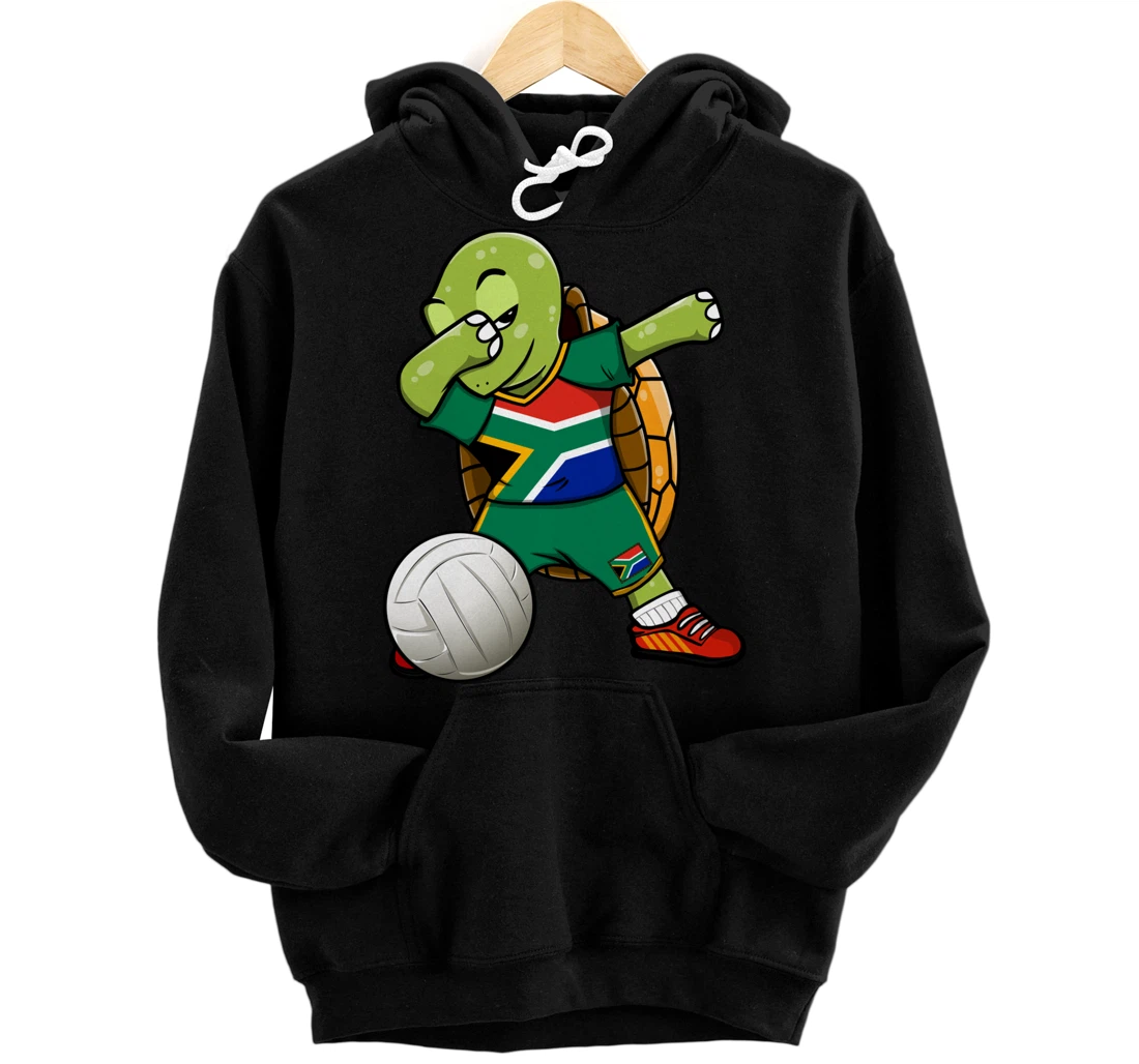 Dabbing Turtle South Africa Volleyball Fan Jersey Sport Flag Pullover Hoodie