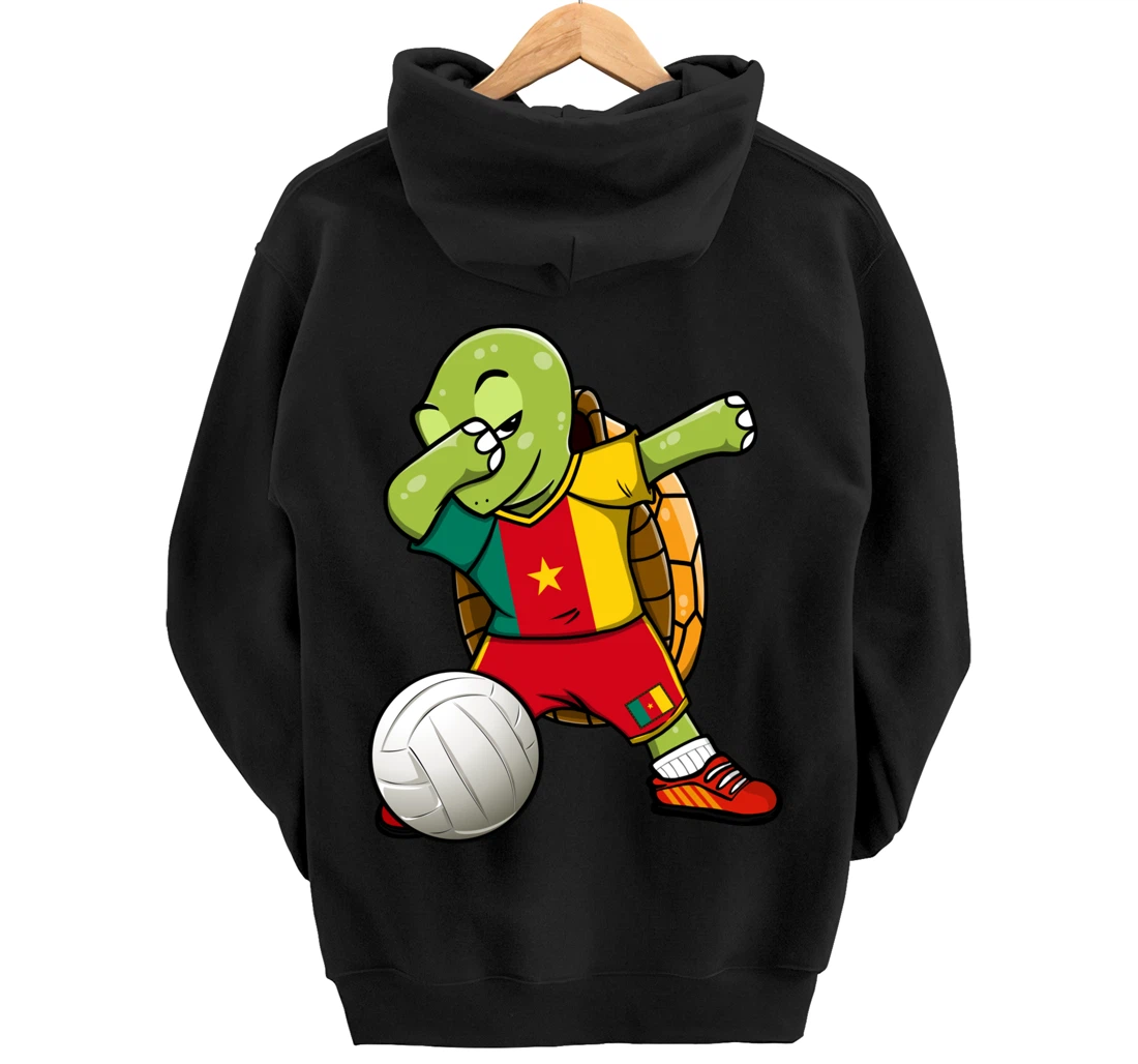 Dabbing Turtle Cameroon Volleyball Fans Jersey Sport Flag Pullover Hoodie