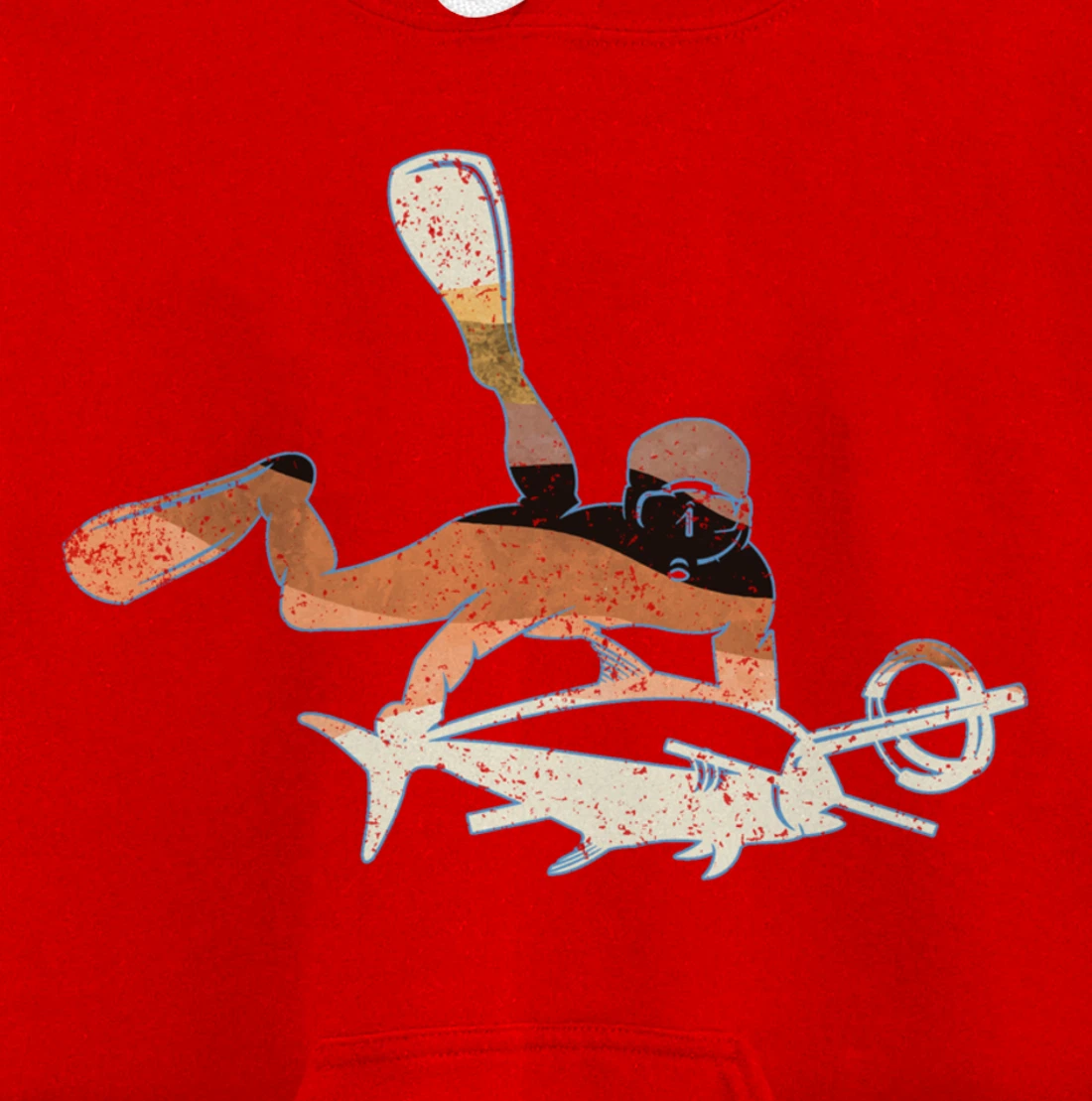 Retro Freediving Scuba Diving Snorkeling Spearfishing Pullover Hoodie