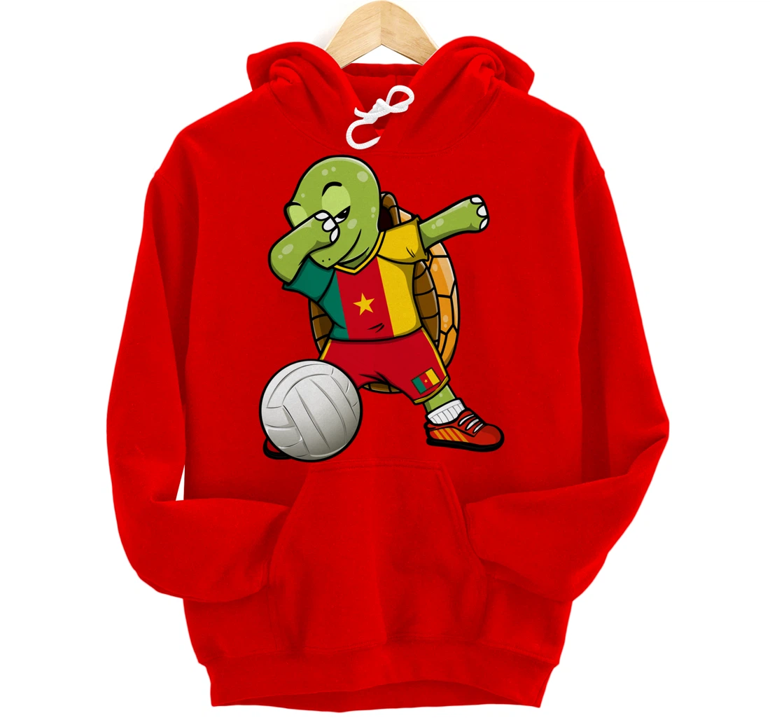Dabbing Turtle Cameroon Volleyball Fans Jersey Sport Flag Pullover Hoodie
