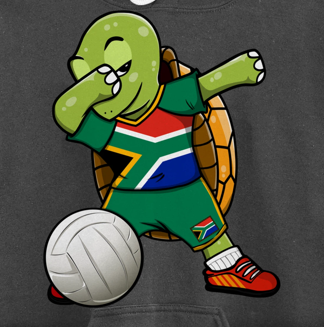 Dabbing Turtle South Africa Volleyball Fan Jersey Sport Flag Pullover Hoodie