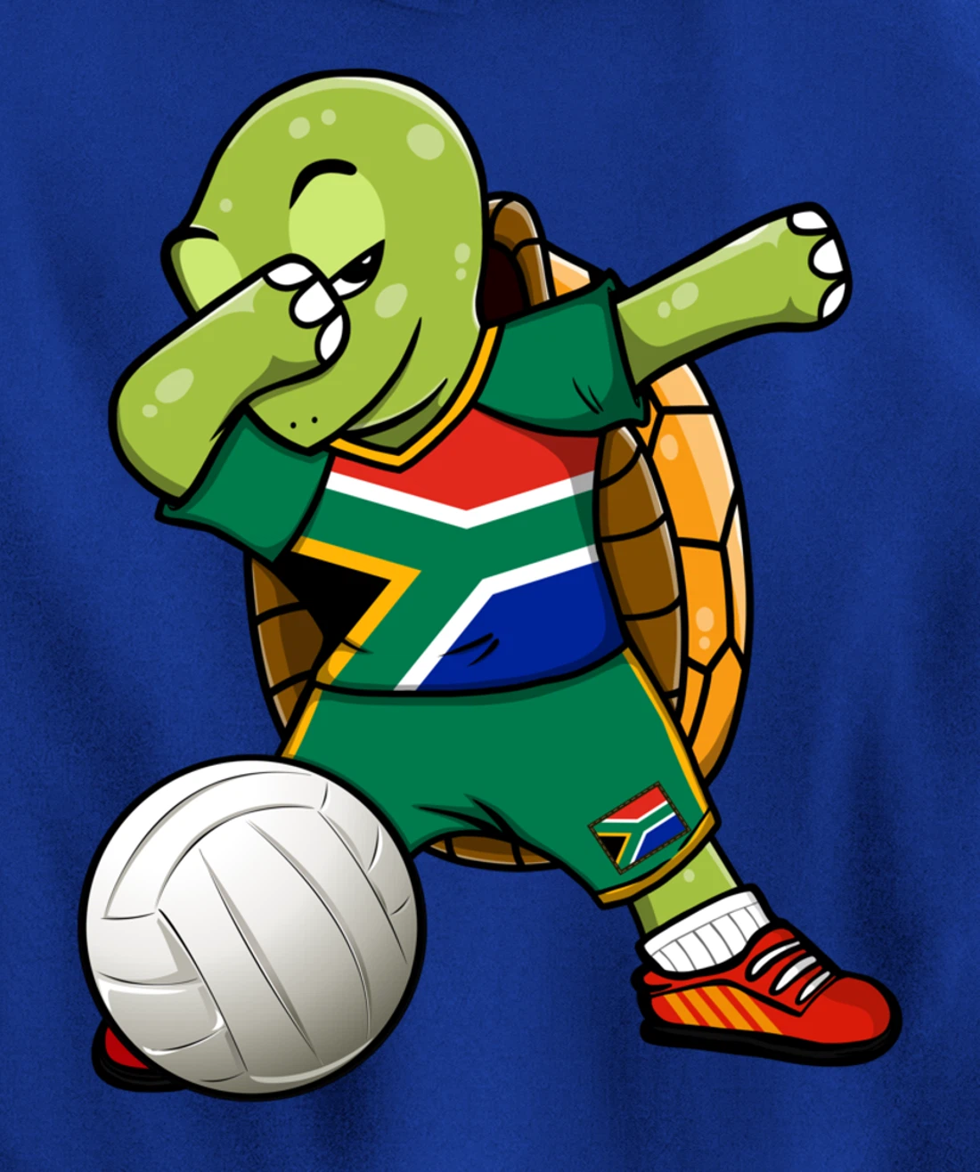 Dabbing Turtle South Africa Volleyball Fan Jersey Sport Flag Pullover Hoodie