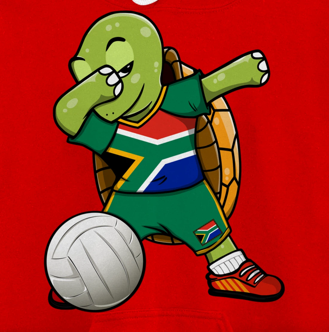 Dabbing Turtle South Africa Volleyball Fan Jersey Sport Flag Pullover Hoodie