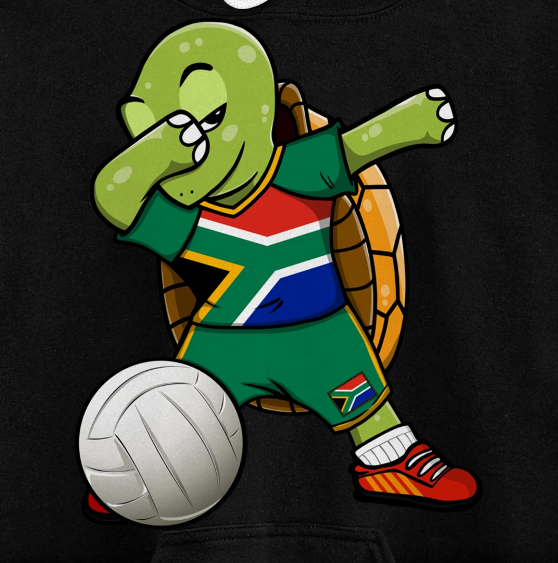 Dabbing Turtle South Africa Volleyball Fan Jersey Sport Flag Pullover Hoodie