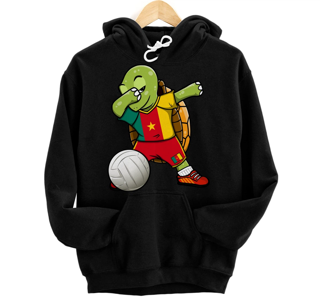 Dabbing Turtle Cameroon Volleyball Fans Jersey Sport Flag Pullover Hoodie