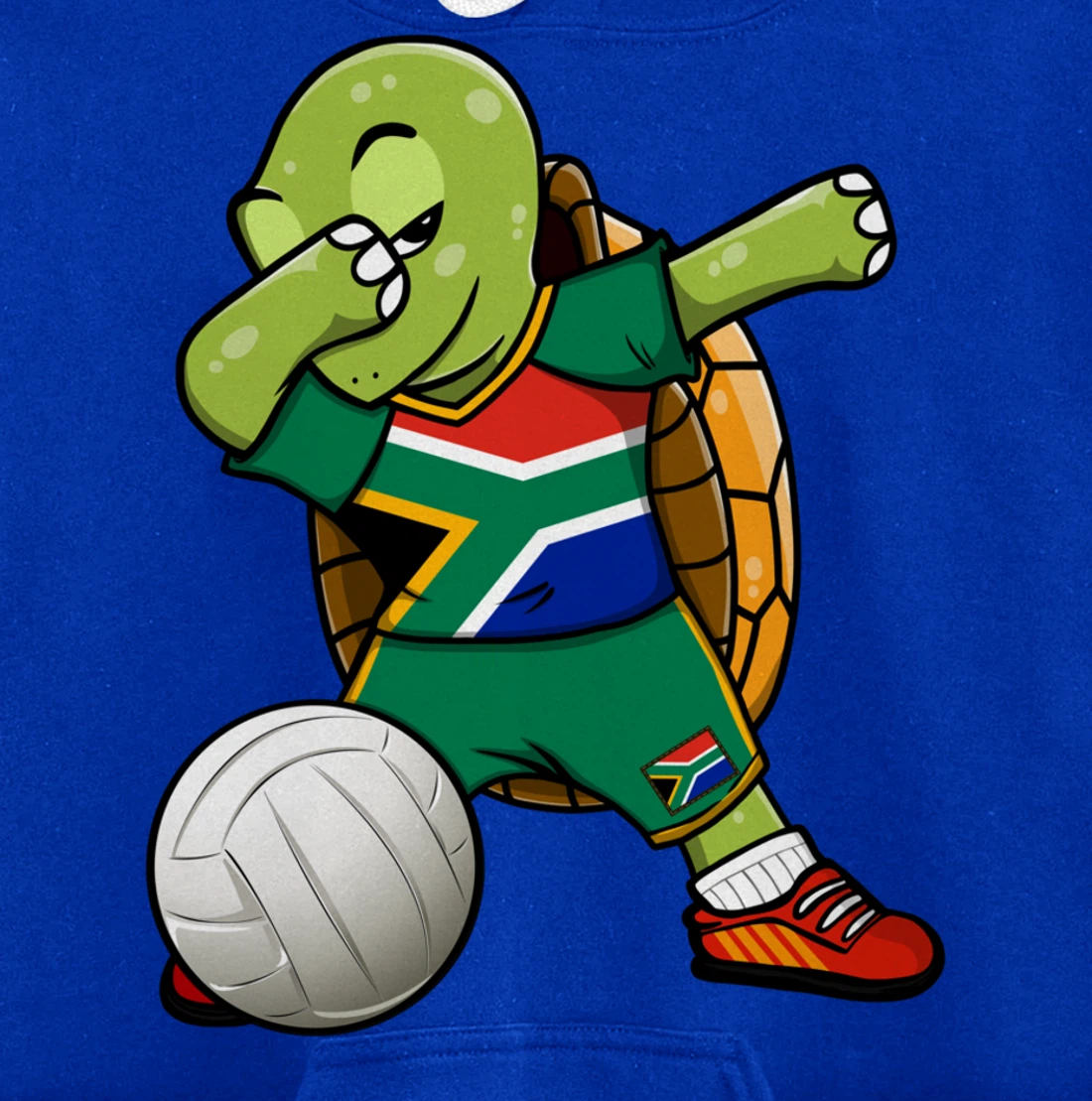 Dabbing Turtle South Africa Volleyball Fan Jersey Sport Flag Pullover Hoodie