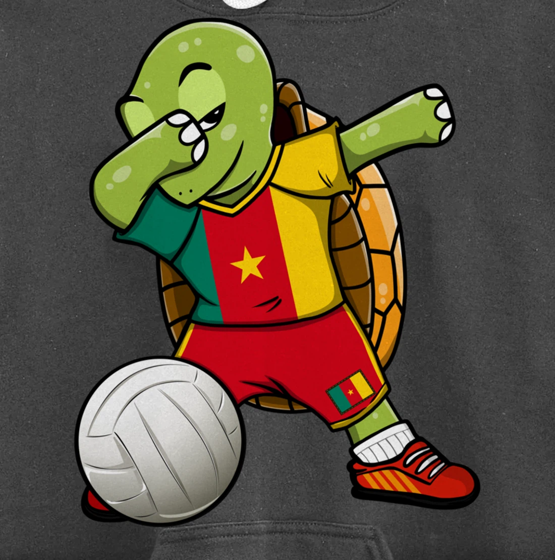 Dabbing Turtle Cameroon Volleyball Fans Jersey Sport Flag Pullover Hoodie