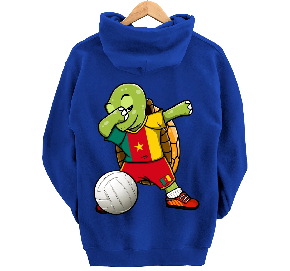 Dabbing Turtle Cameroon Volleyball Fans Jersey Sport Flag Pullover Hoodie