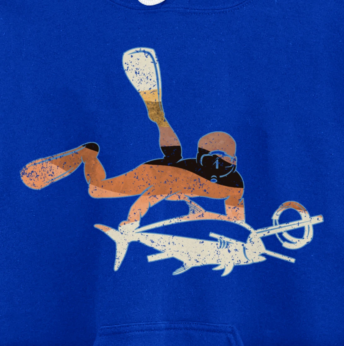 Retro Freediving Scuba Diving Snorkeling Spearfishing Pullover Hoodie