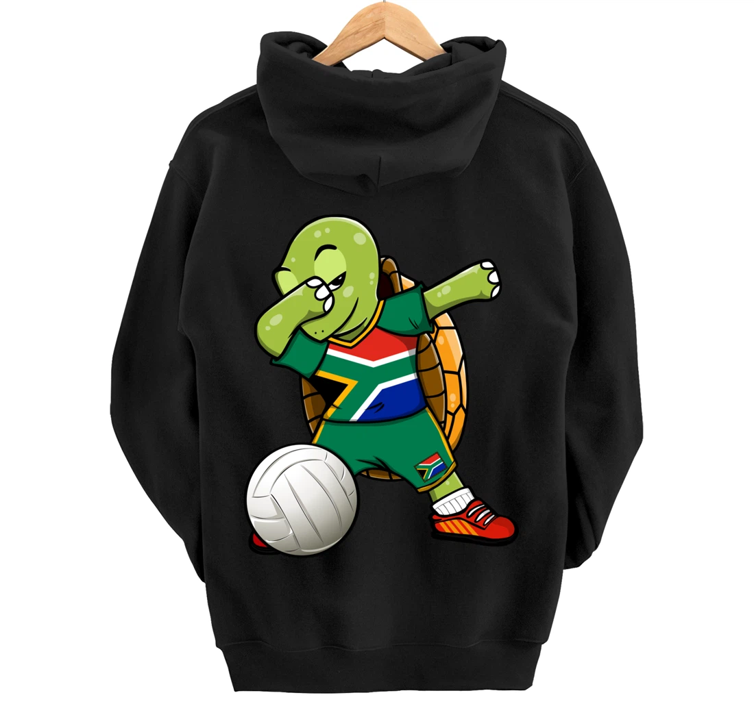 Dabbing Turtle South Africa Volleyball Fan Jersey Sport Flag Pullover Hoodie