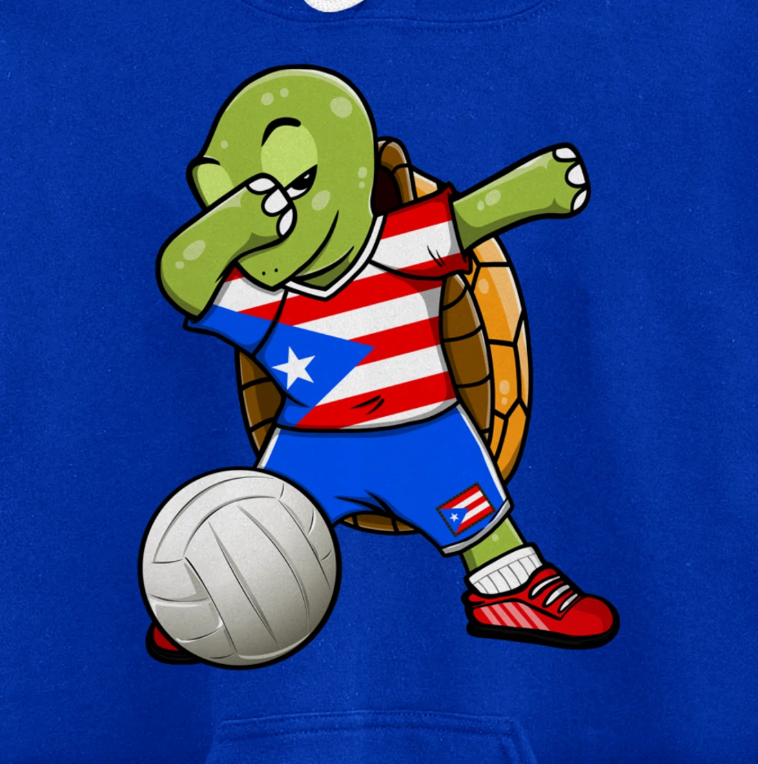 Dabbing Turtle Puerto Rico Volleyball Fans Jersey Sport Flag Pullover Hoodie