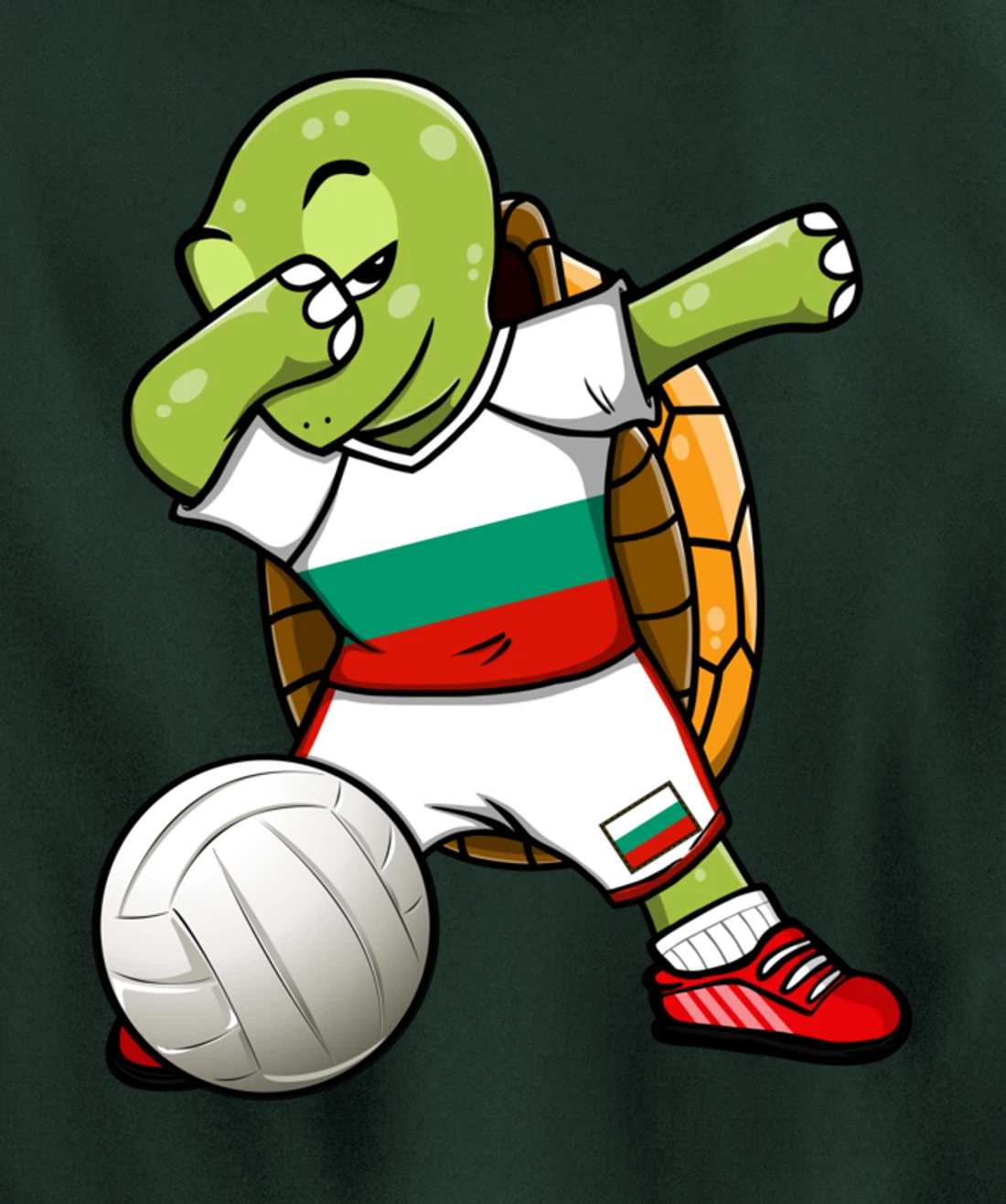 Dabbing Turtle Bulgaria Volleyball Fans Jersey Sport Flag Pullover Hoodie