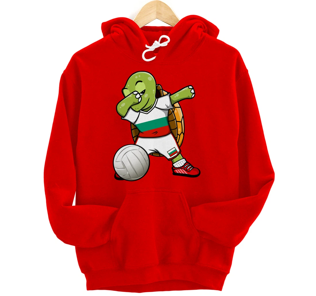 Dabbing Turtle Bulgaria Volleyball Fans Jersey Sport Flag Pullover Hoodie