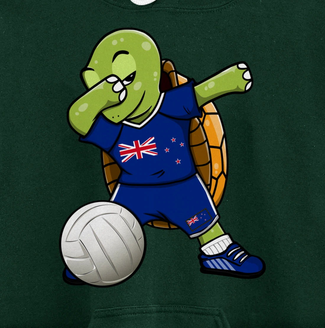 Dabbing Turtle New Zealand Volleyball Fans Jersey Sport Flag Pullover Hoodie