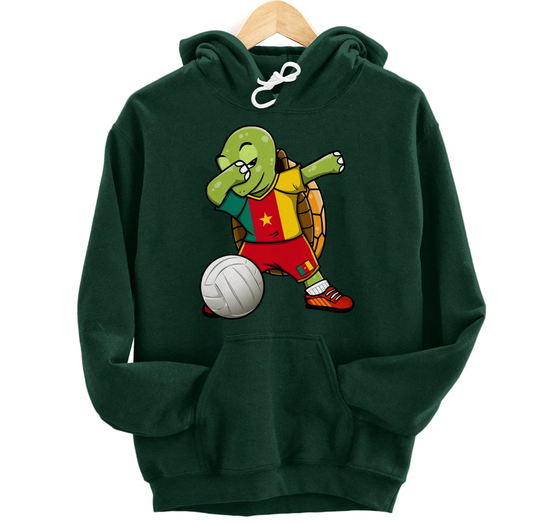 Dabbing Turtle Cameroon Volleyball Fans Jersey Sport Flag Pullover Hoodie