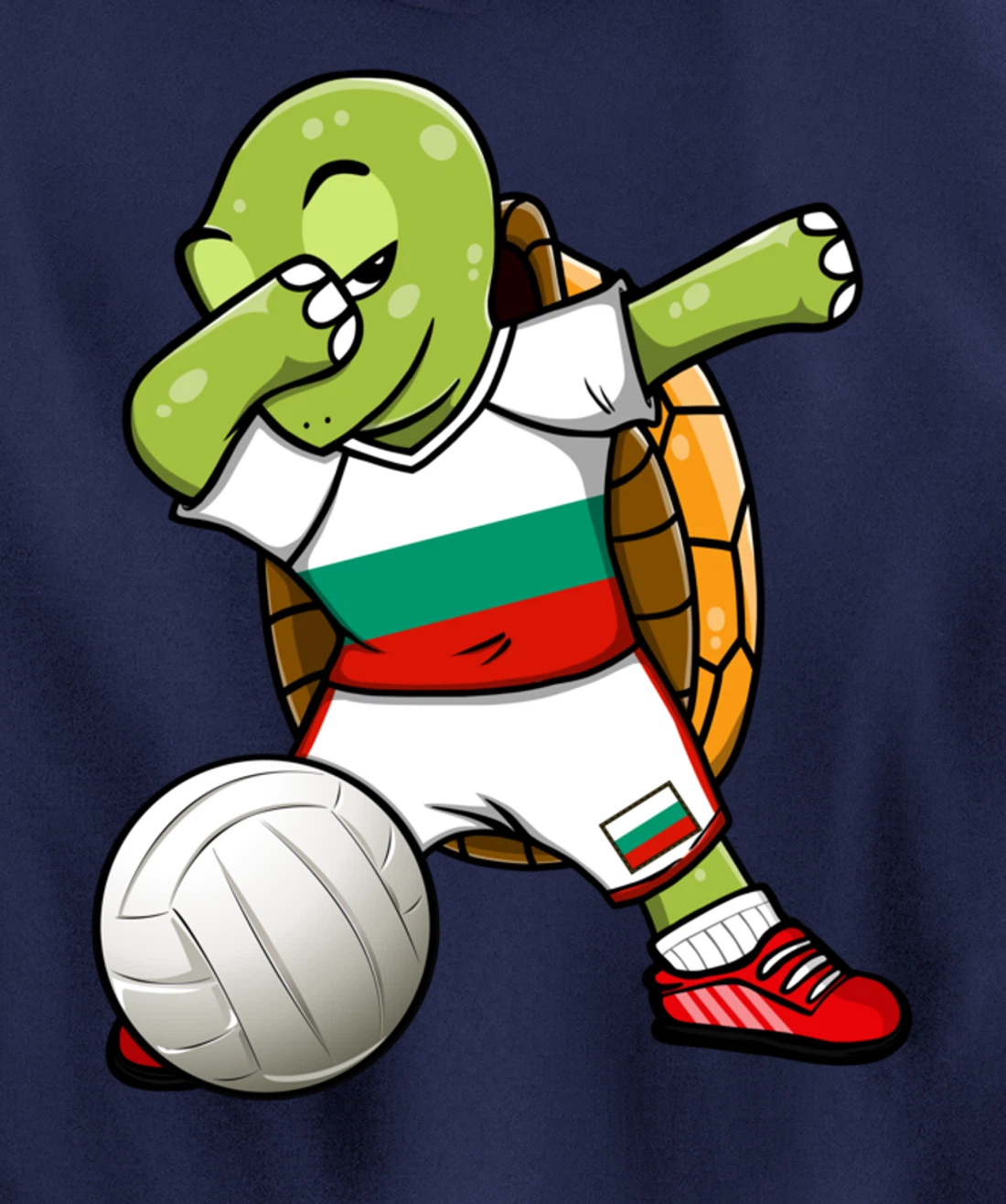 Dabbing Turtle Bulgaria Volleyball Fans Jersey Sport Flag Pullover Hoodie