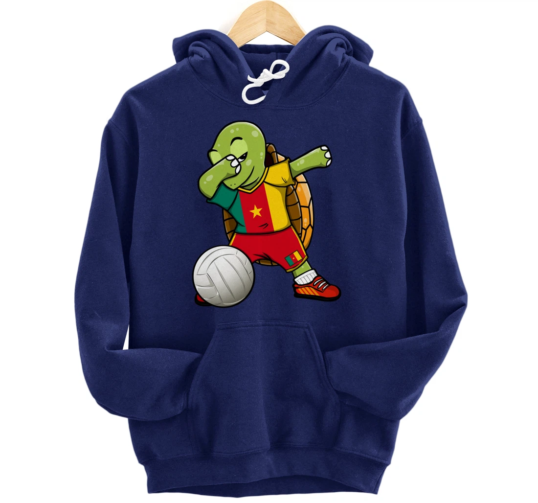 Dabbing Turtle Cameroon Volleyball Fans Jersey Sport Flag Pullover Hoodie