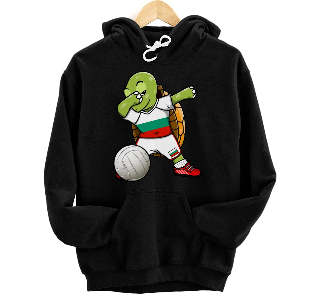 Dabbing Turtle Bulgaria Volleyball Fans Jersey Sport Flag Pullover Hoodie