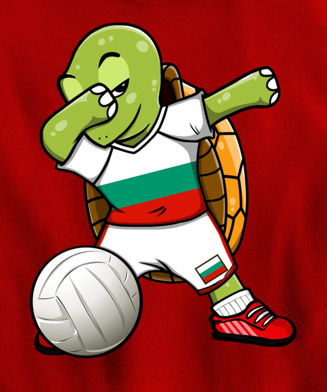Dabbing Turtle Bulgaria Volleyball Fans Jersey Sport Flag Pullover Hoodie