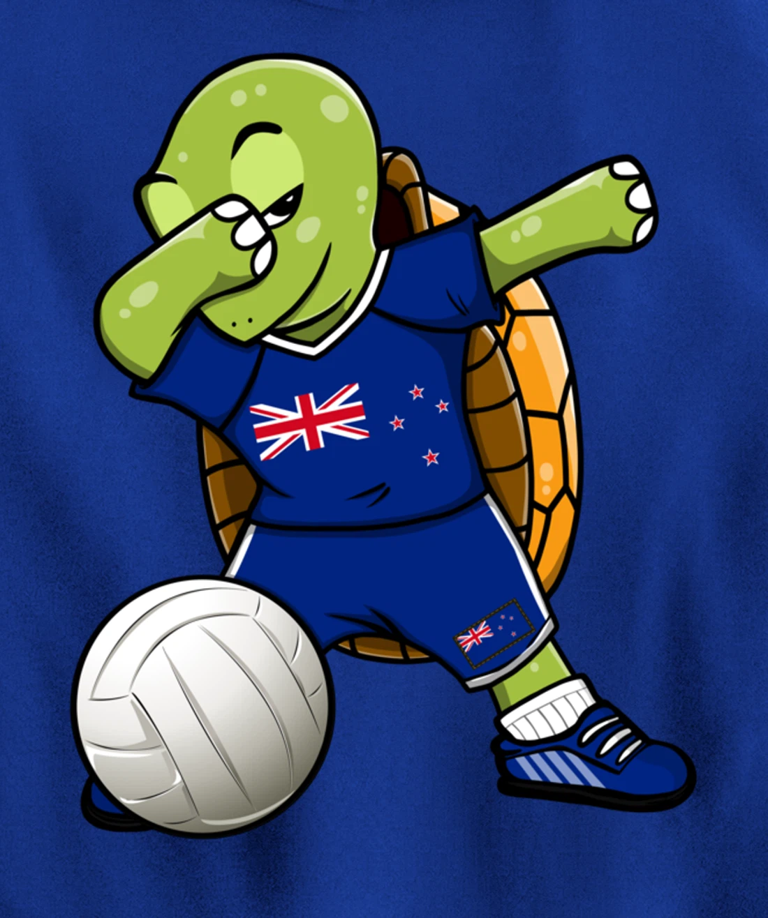 Dabbing Turtle New Zealand Volleyball Fans Jersey Sport Flag Pullover Hoodie