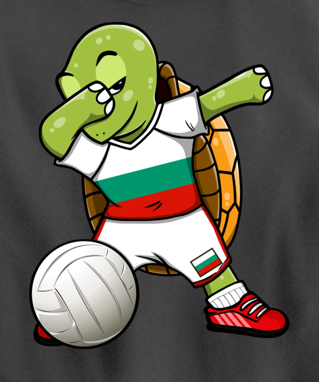 Dabbing Turtle Bulgaria Volleyball Fans Jersey Sport Flag Pullover Hoodie