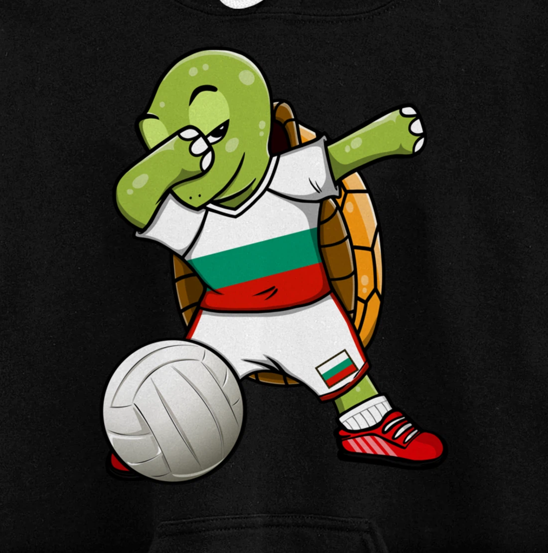 Dabbing Turtle Bulgaria Volleyball Fans Jersey Sport Flag Pullover Hoodie