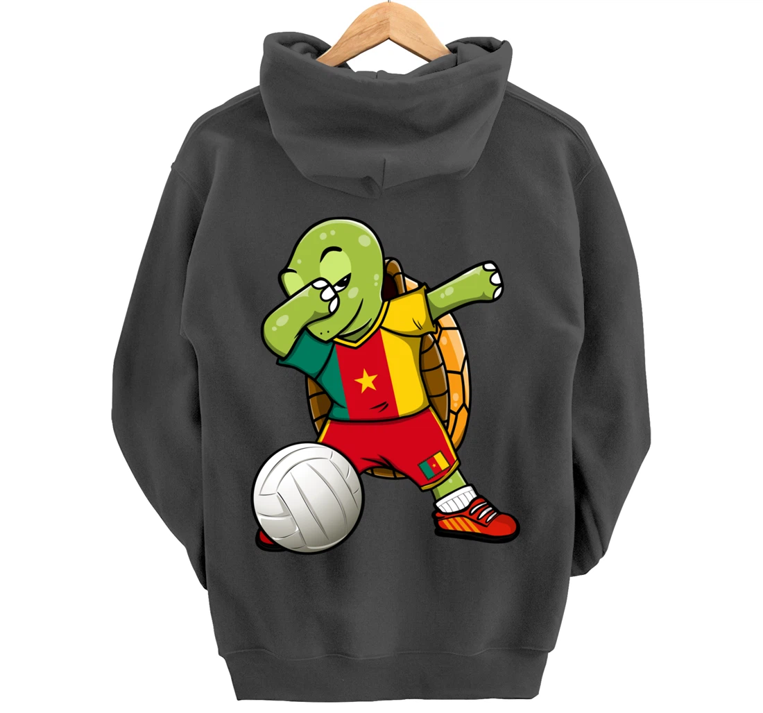 Dabbing Turtle Cameroon Volleyball Fans Jersey Sport Flag Pullover Hoodie