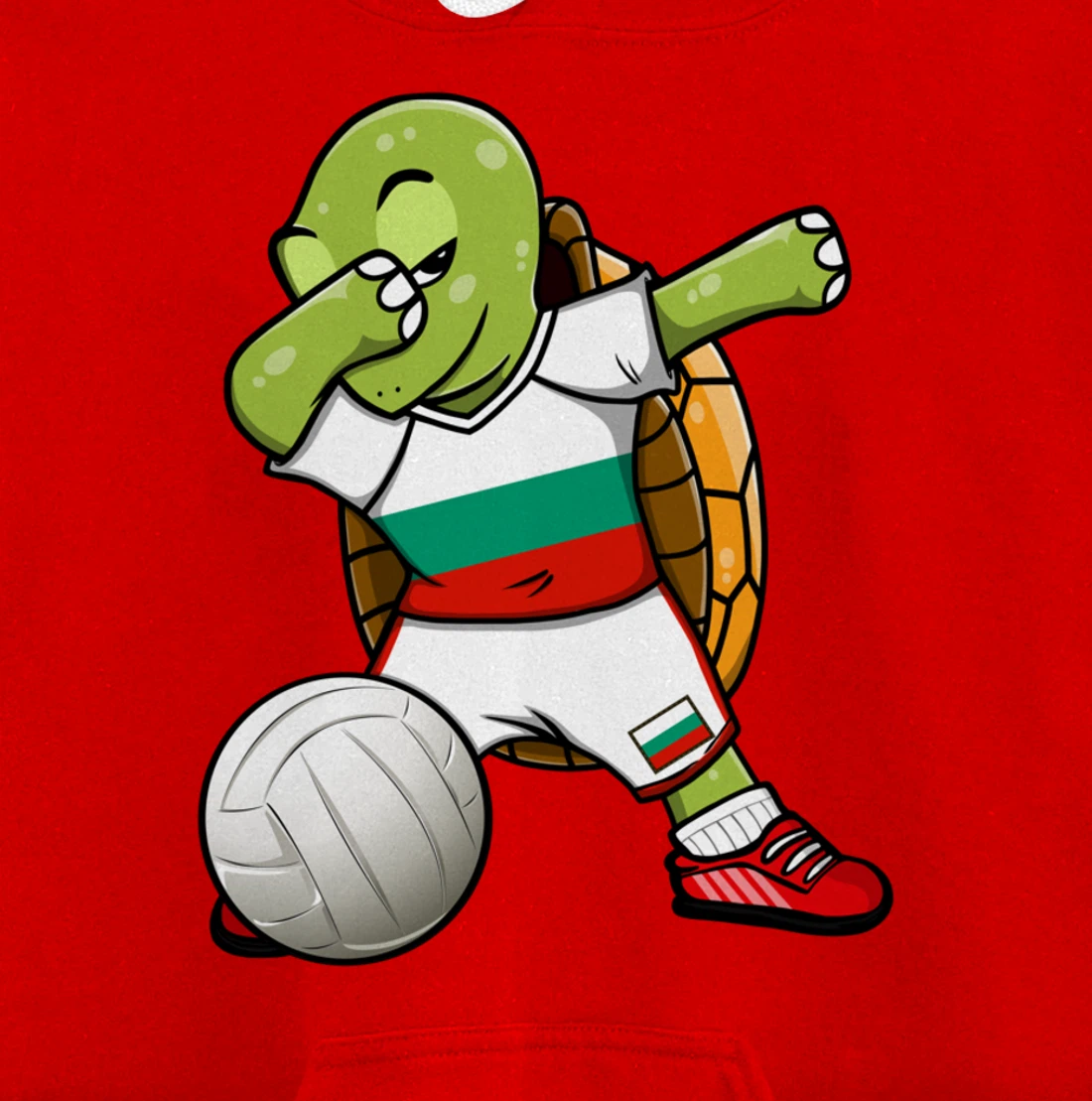 Dabbing Turtle Bulgaria Volleyball Fans Jersey Sport Flag Pullover Hoodie