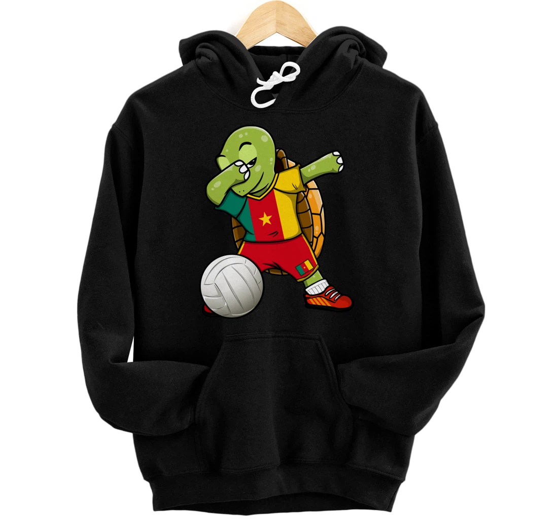 Dabbing Turtle Cameroon Volleyball Fans Jersey Sport Flag Pullover Hoodie