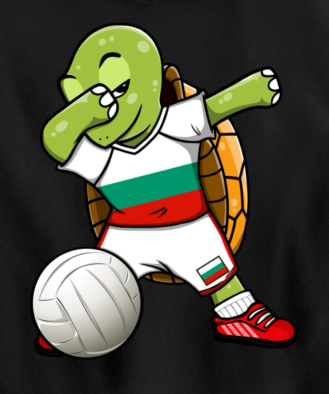 Dabbing Turtle Bulgaria Volleyball Fans Jersey Sport Flag Pullover Hoodie