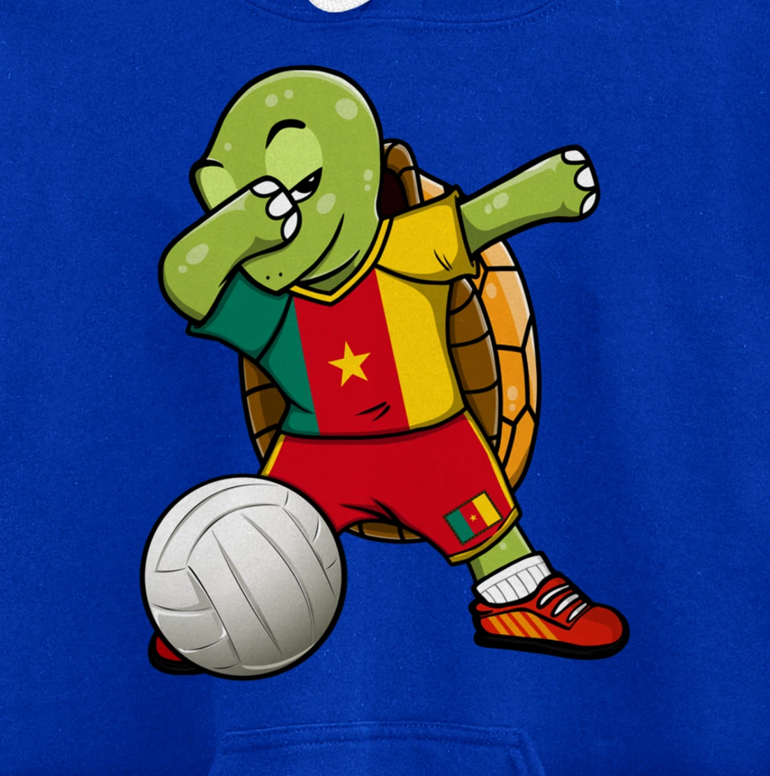 Dabbing Turtle Cameroon Volleyball Fans Jersey Sport Flag Pullover Hoodie