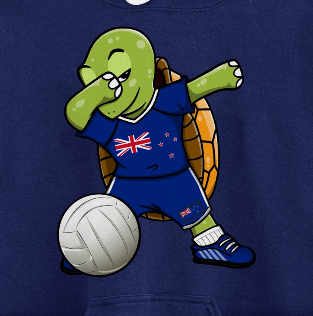 Dabbing Turtle New Zealand Volleyball Fans Jersey Sport Flag Pullover Hoodie