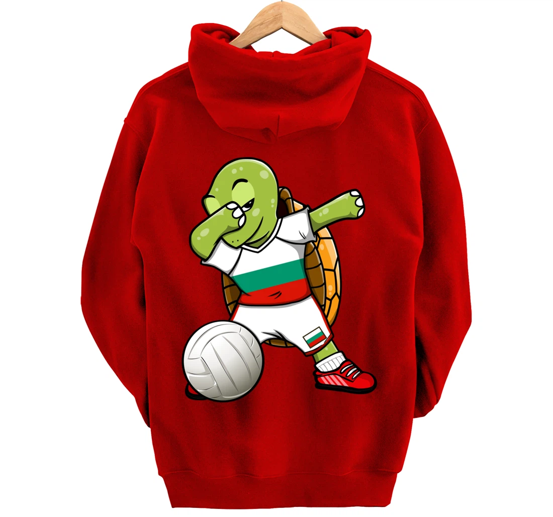 Dabbing Turtle Bulgaria Volleyball Fans Jersey Sport Flag Pullover Hoodie