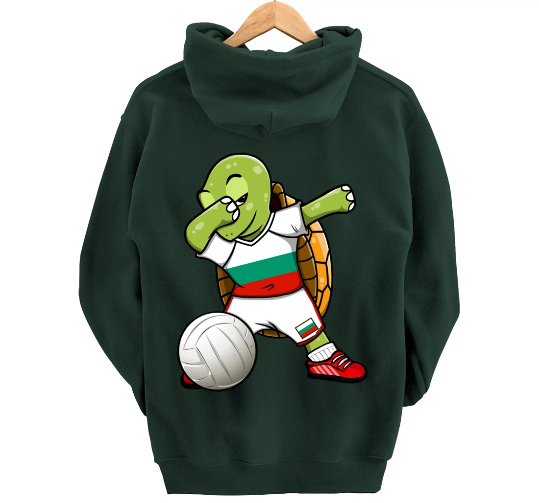 Dabbing Turtle Bulgaria Volleyball Fans Jersey Sport Flag Pullover Hoodie