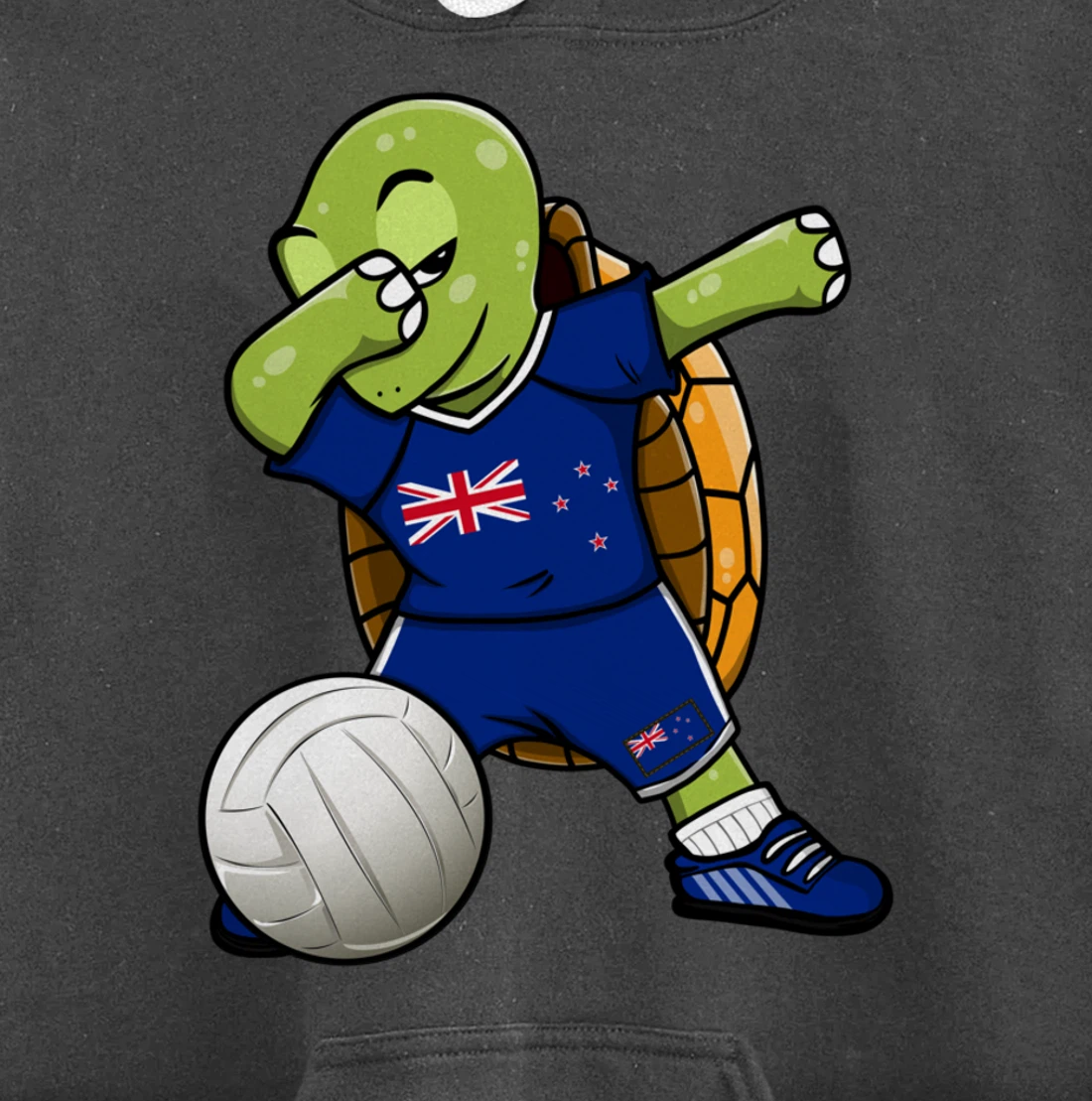 Dabbing Turtle New Zealand Volleyball Fans Jersey Sport Flag Pullover Hoodie